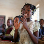 Young girl in school